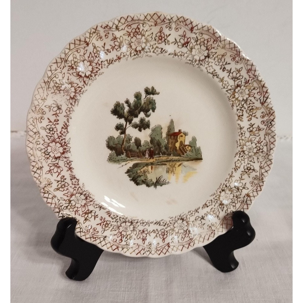 Vtg American Limoges Chateau-France 6 1/2" Bread & Butter Plate 24K Gold Accents